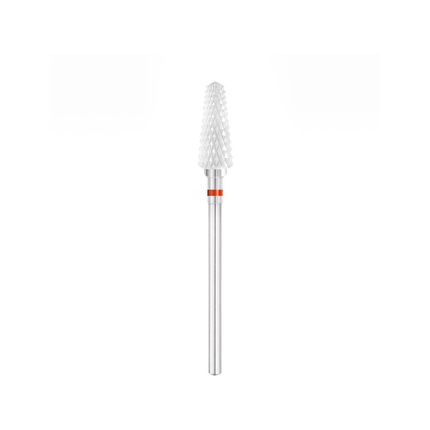 EXO PRO ceramic bit, rounded cone Ø2.5–5.5 mm – nail drill bit, medium (blue)