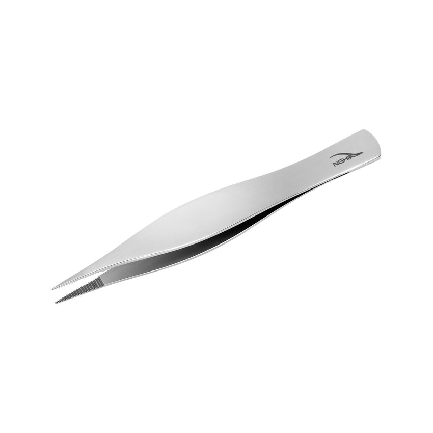 Nghia Export T-11 – pointed tweezers, chrome, 9.7 cm