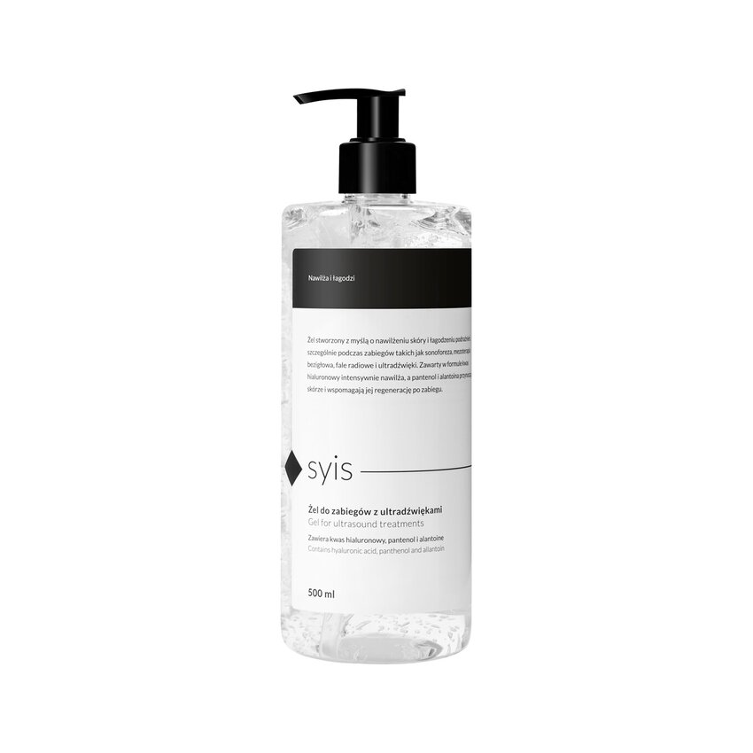 Syis Moisturising Gel for Ultrasound Treatments – återfuktande ultraljudsgel med hyaluronsyra 500 ml