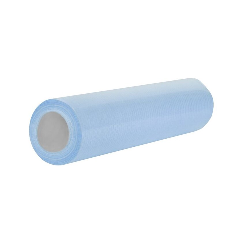 Engångsduk på rulle 33 cm x 19,2 m – perforerad, blå, 40 ark