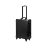Activeshop T-27 – kosmetikkuffert på hjul med stativ og spejlbelysning, sort