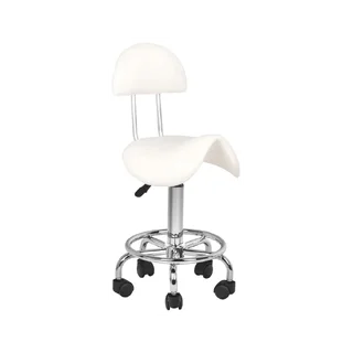 Chaise selle blanche 6001 avec dossier