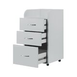 Activeshop Kombi – mobile cabinet with 3 drawers for podiatry, grey