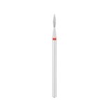 EXO PRO diamantfräs, flamma Ø1,6 mm – fräsbit för nagelfräs, fin (röd)