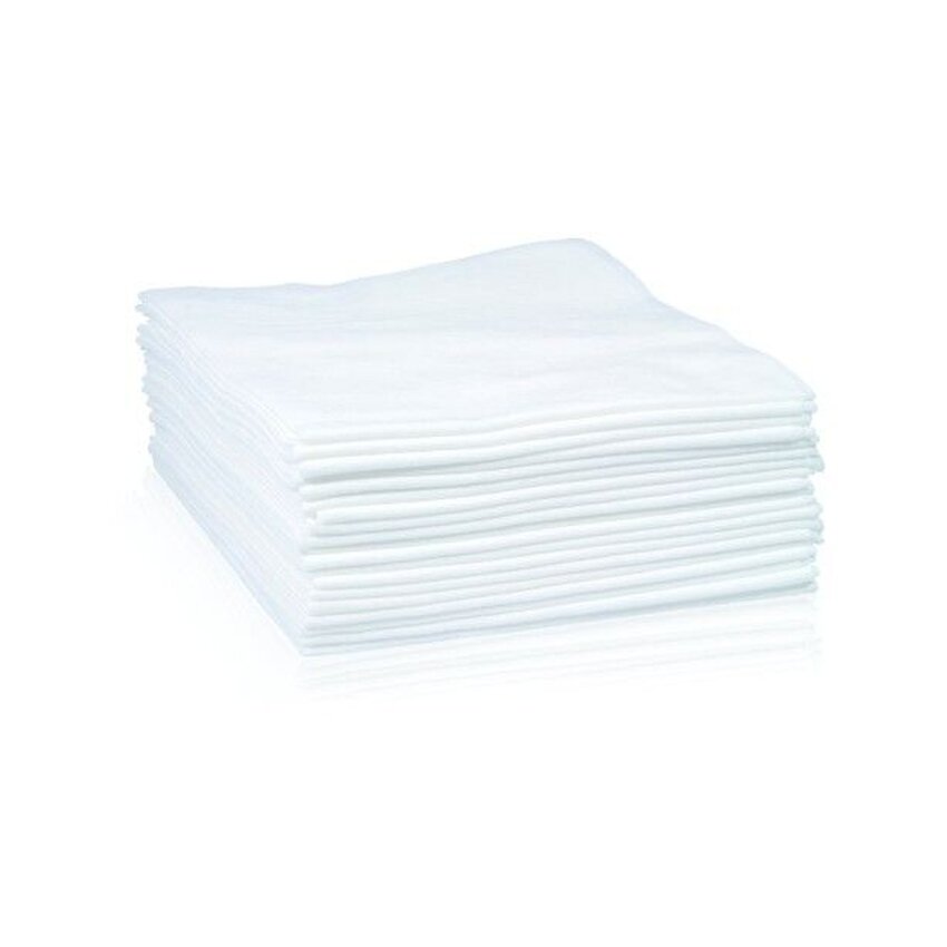 Engangshåndklæder i non-woven 70 x 40 cm – hvide, 20 stk.