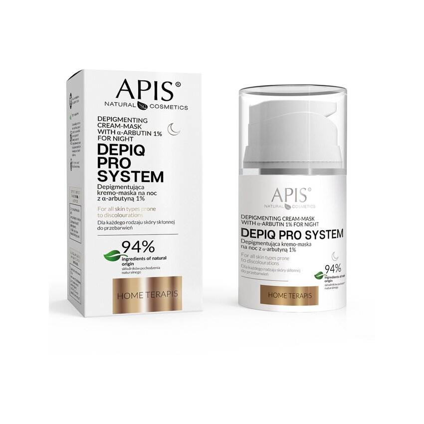 Apis Depiq Pro System Night Cream-Mask – yövoidenaamio, α-arbutiini 1 % 50 ml