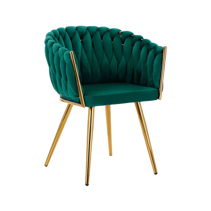 4Rico Velvet Makeup Chair QS-GW06G - Green