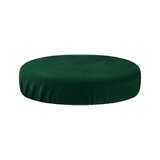 Velour stool cover with elastic – bottle green, for 35–40 cm seats