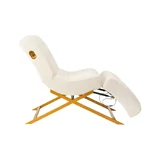 Franges blanches pour table de soins Umbra avec base dorée