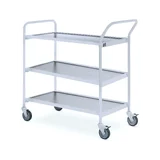 Table trolley with handle and end, 3 shelves