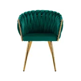 4Rico Velvet Makeup Chair QS-GW06G - Green