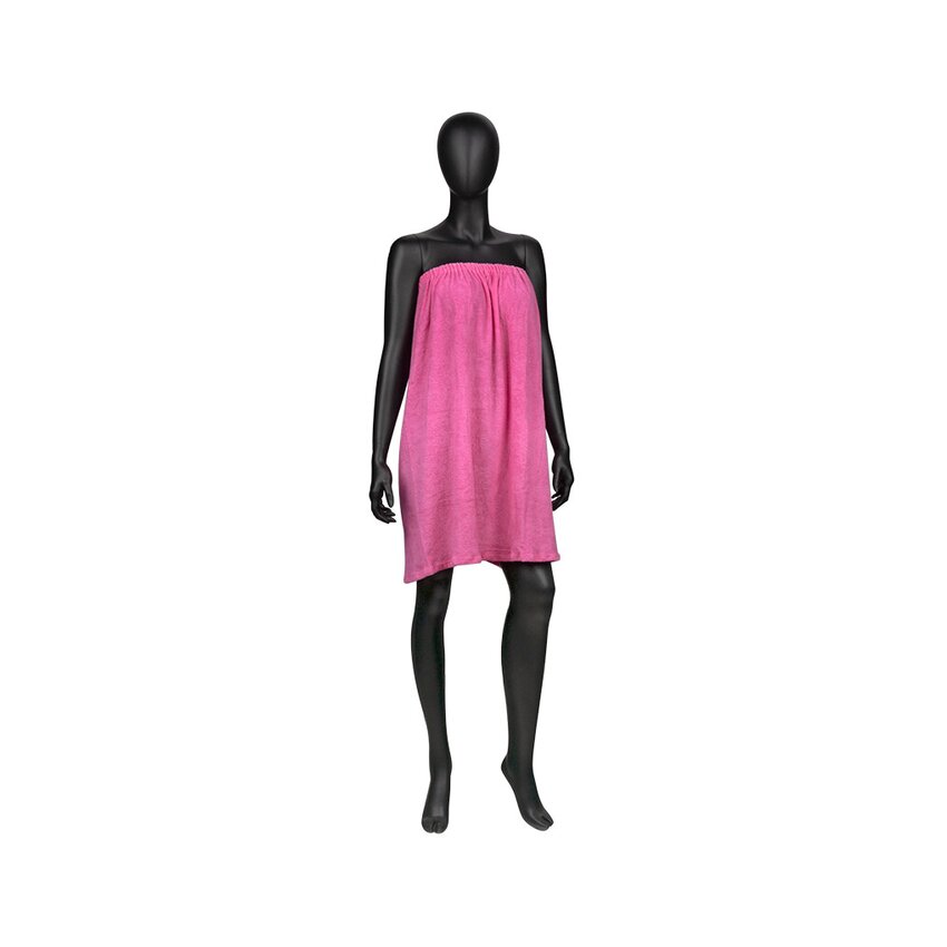 Terry salon cape – pink, 70 x 150 cm