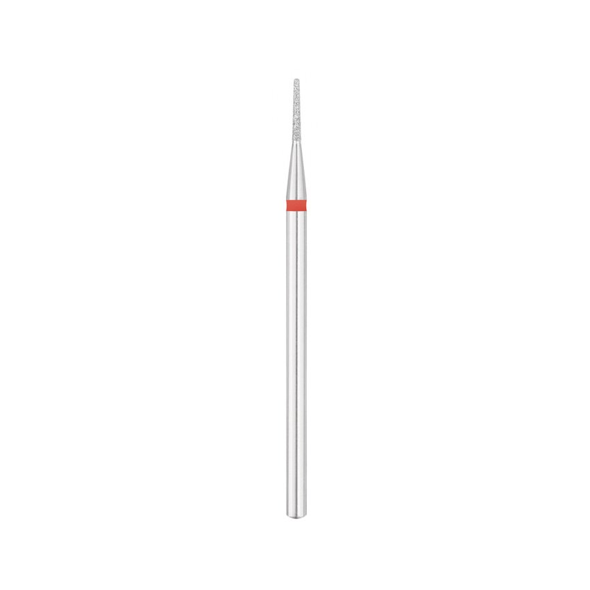 EXO PRO diamond bit, rounded cone Ø1.0 mm – nail drill bit, fine (red)