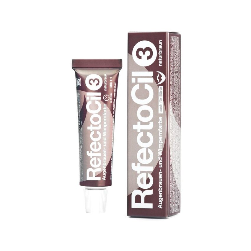 RefectoCil 3 Natural Brown – gelhenna för bryn och fransar, naturbrun 15 ml