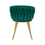 4Rico Velvet Makeup Chair QS-GW06G - Green