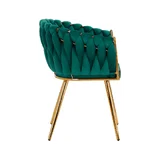4Rico Velvet Makeup Chair QS-GW06G - Green