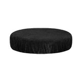 Terry stool cover with elastic – black, for 30–35 cm seats