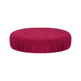Frottéöverdrag för pall med resår – cerise, för sits 30–35 cm