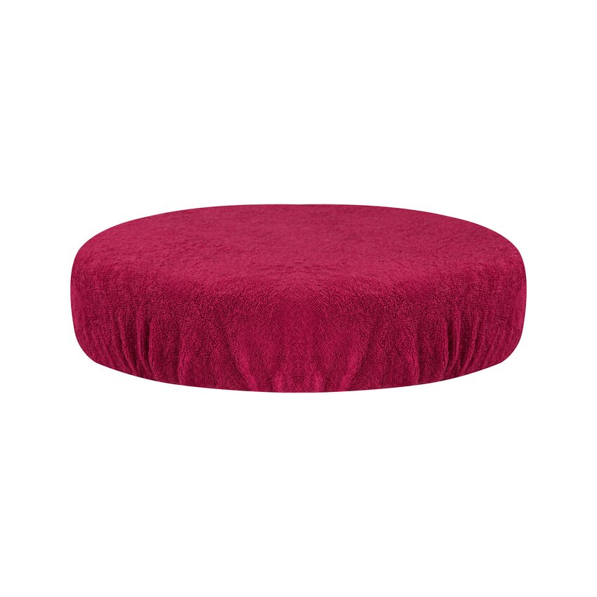 Terry stool cover with elastic – fuchsia, for 30–35 cm seats