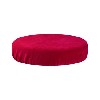 Velouröverdrag för pall med resår – cerise, för sits 35–40 cm
