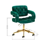4Rico Makeup chair with wheels QS-OF213G green