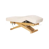 Table de soins SPA Sillon Siesta couleur crème avec base marron clair