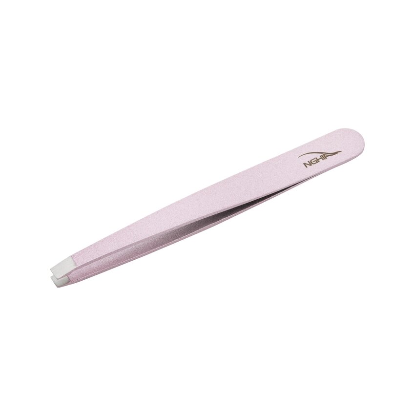 Nghia Export N.404 – pincett med rak spets, rosa, 9,5 cm