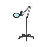 Glow Moonlight 8013/6" – LED-forstørrelseslampe med stativ på hjul, sort