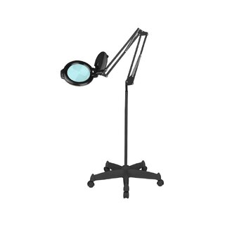 Glow Moonlight 8013/6" – LED-forstørrelseslampe med stativ på hjul, sort