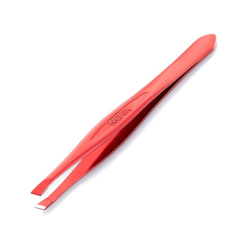 Nghia Export T-01 – pincet med skrå spids, rød, 9 cm