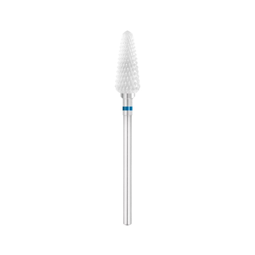 EXO PRO ceramic bit, rounded cone Ø2.5–5.5 mm – nail drill bit, fine (red)