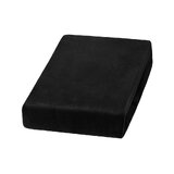 Fitted velour sheet for treatment chairs – black, 70 x 190 cm
