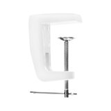 Table clamp for magnifying lamp – white, for table tops up to 6.5 cm