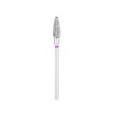 EXO Pro carbide nail drill bit, oval – Ø 5.0 mm, L 13.0 mm, cross cut (purple)