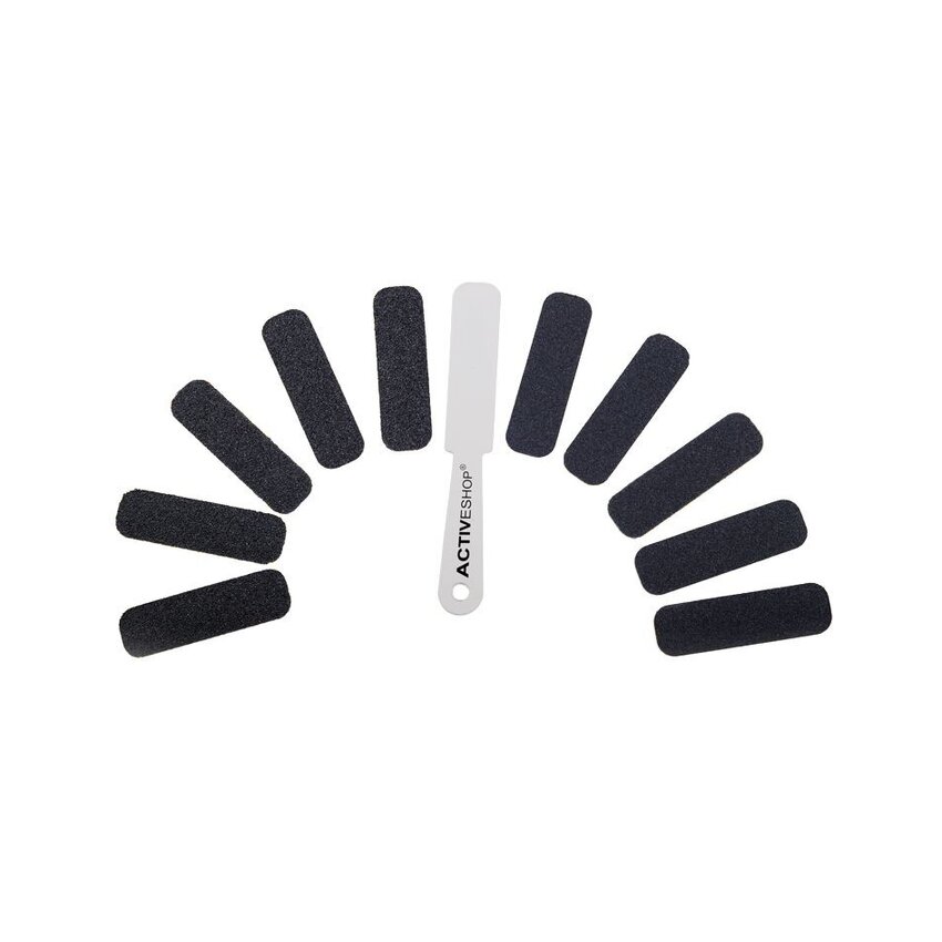 Activeshop fotfil i metall – med utbytbara slippapper korn 80 och 120