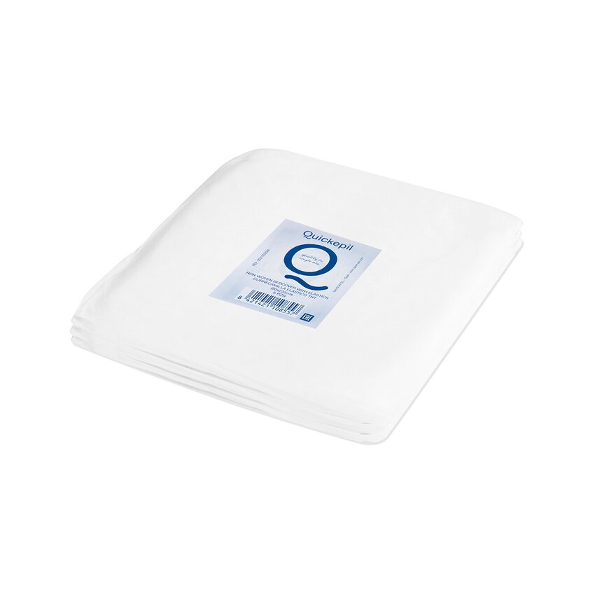 Engangslagen med elastik 220 x 90 cm – non-woven, hvidt, 5 stk.