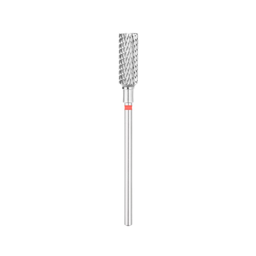 EXO Pro carbide nail drill bit, cylinder – Ø 5.0 mm, L 12.5 mm, fine (red)