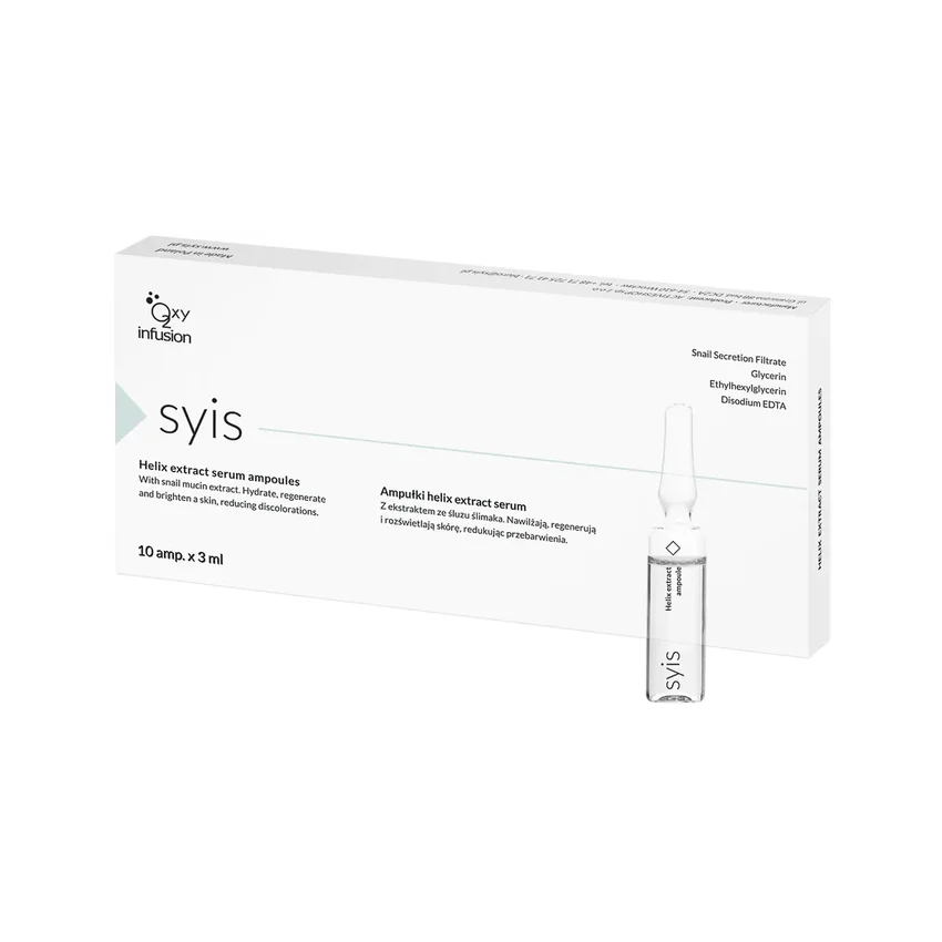 Ampoules Syis au sérum à l'extrait d'hélix de bave d'escargot 10 x 3 ml