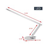 Activeshop Slim LED – skrivebordslampe i aluminium 8,4 W, sølv