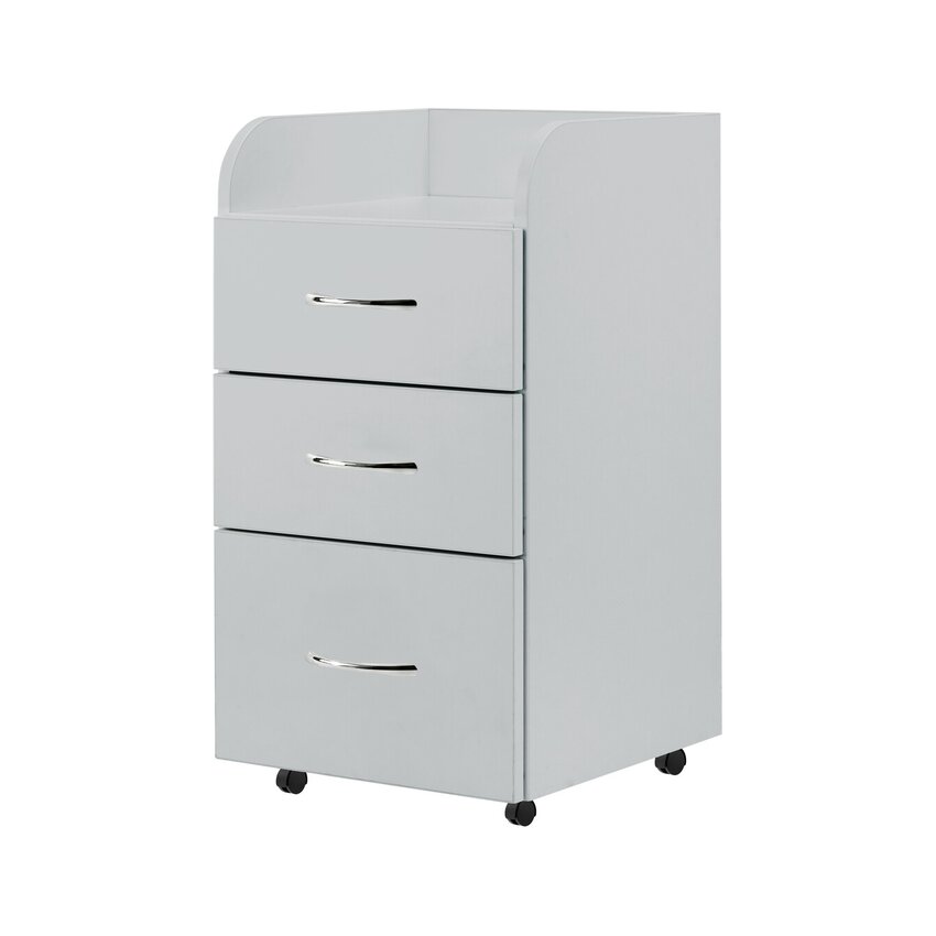 Activeshop Kombi – mobile cabinet with 3 drawers for podiatry, grey