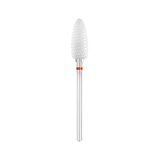EXO PRO keramisk fræser, oval Ø6,0 mm – bit til neglefræser, fin (rød)