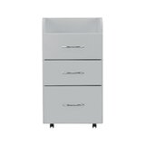Activeshop Kombi – mobile cabinet with 3 drawers for podiatry, grey
