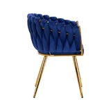 4Rico Velvet Makeup Chair QS-GW06G - Blå