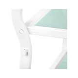 Cosmetic table type 1013 Giovanni – device trolley with 3 glass shelves and wheels, white