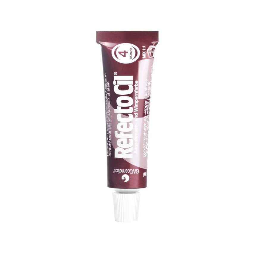RefectoCil 4 Chestnut – gelhenna för bryn och fransar, kastanjebrun 15 ml
