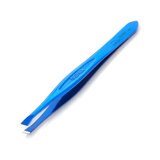 Nghia Export T-01 – pincett med sned spets, blå, 9 cm