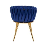 4Rico Velvet Makeup Chair QS-GW06G - Blå
