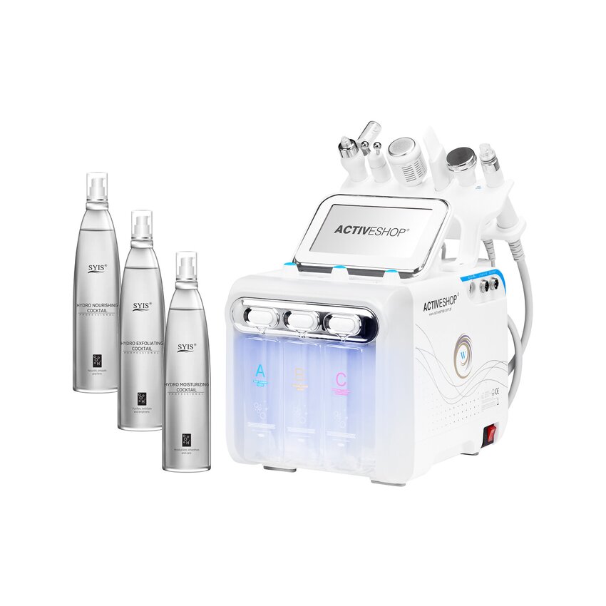 Activeshop Hydrogen H2+ 6W1 – 6-in-1 facial device with 3 Syis Hydro liquids