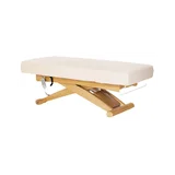 Table de soins SPA Sillon Siesta couleur crème avec base marron clair