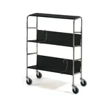 Binder trolley long with top shelf